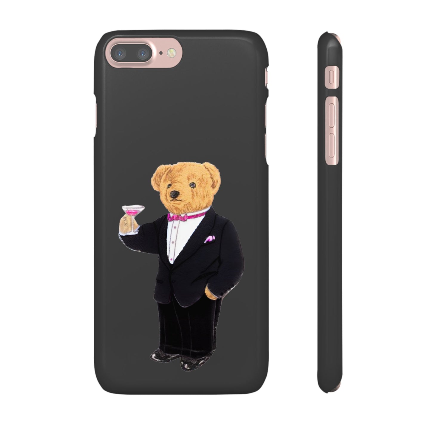 Light Black Bear Snap Case – Bold & Stylish