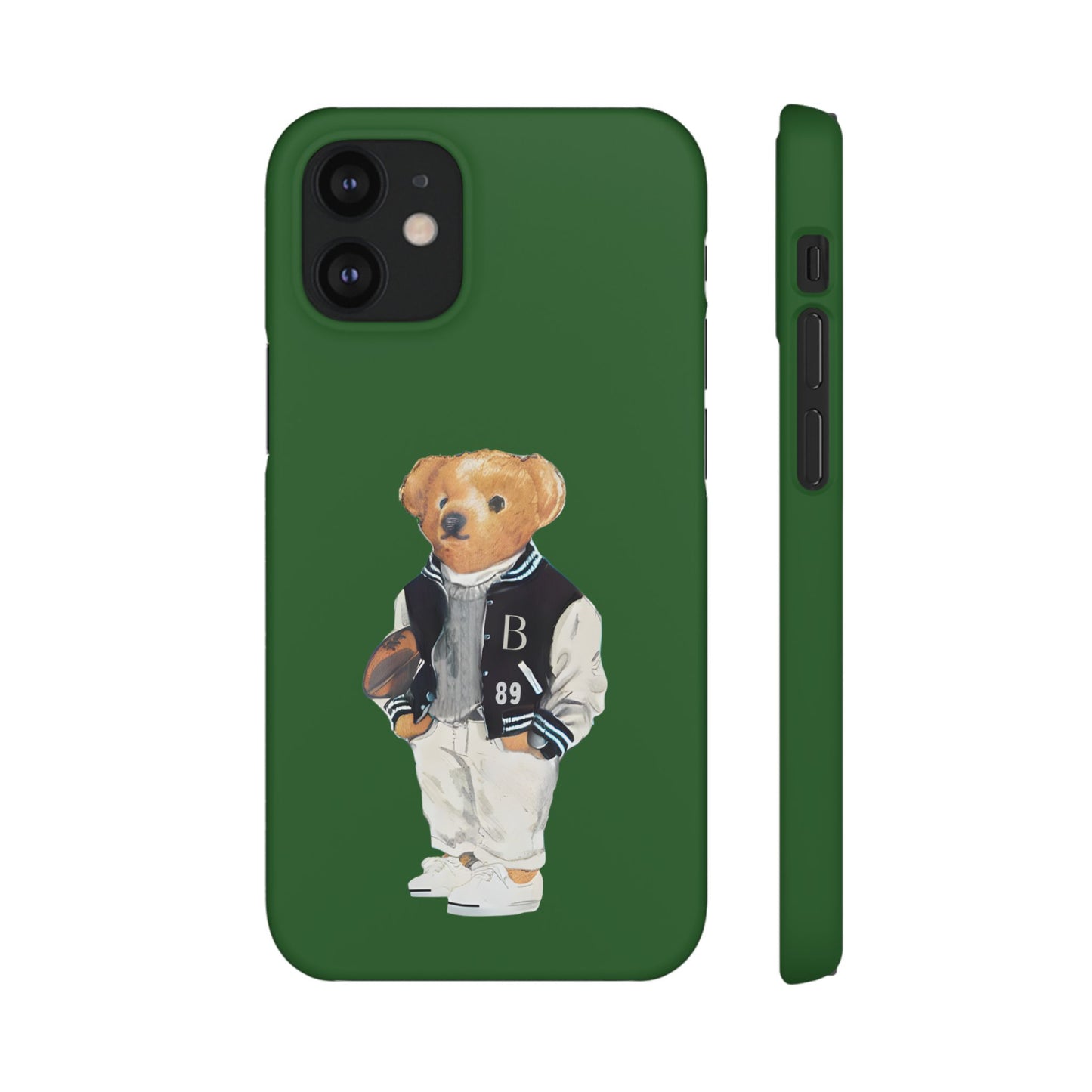 Dark Green Bear Snap Case – Bold & Stylish