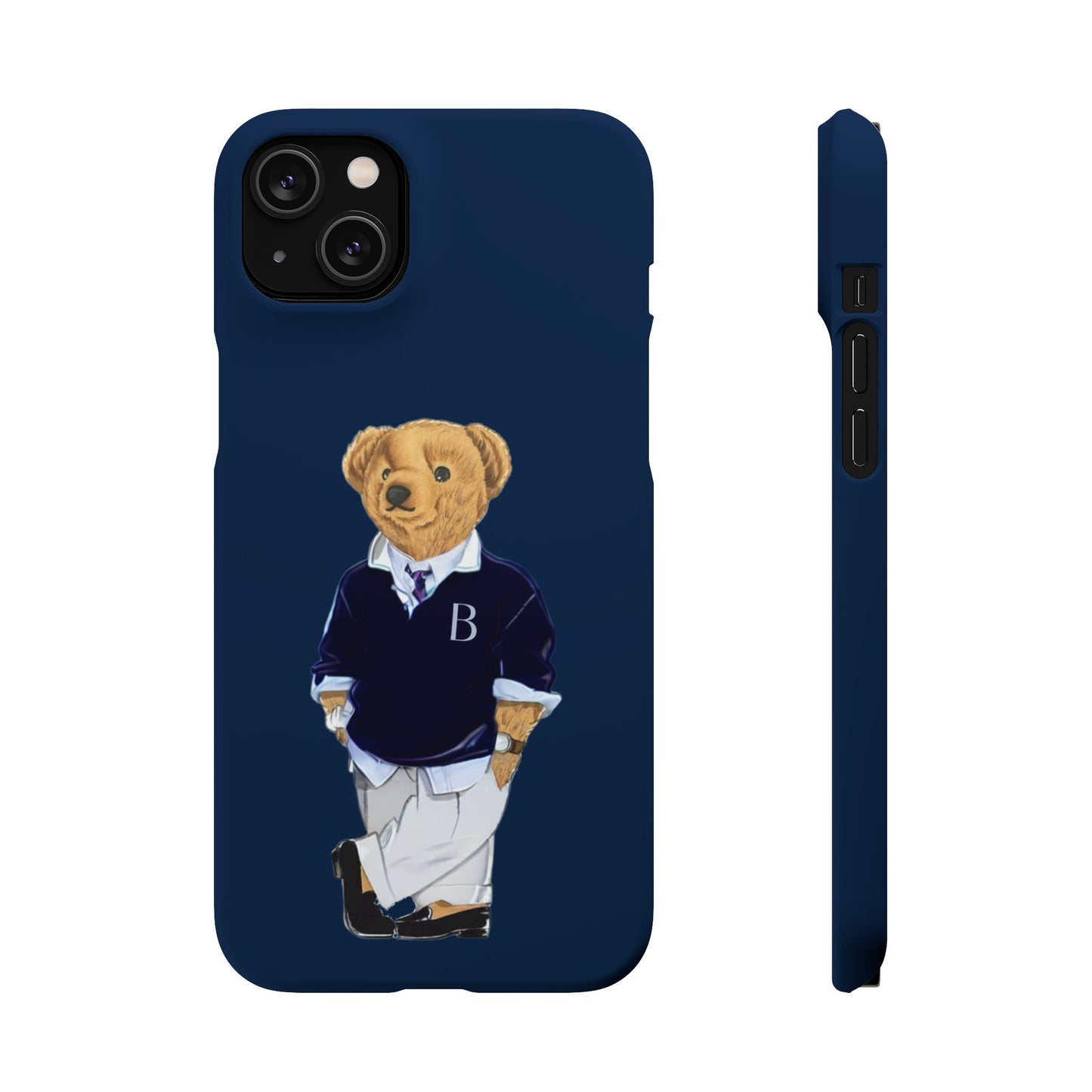 Dark Blue Bear Snap Case – Bold & Stylish