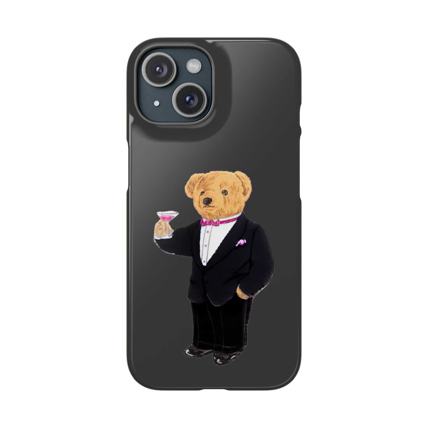 Light Black Bear Snap Case – Bold & Stylish