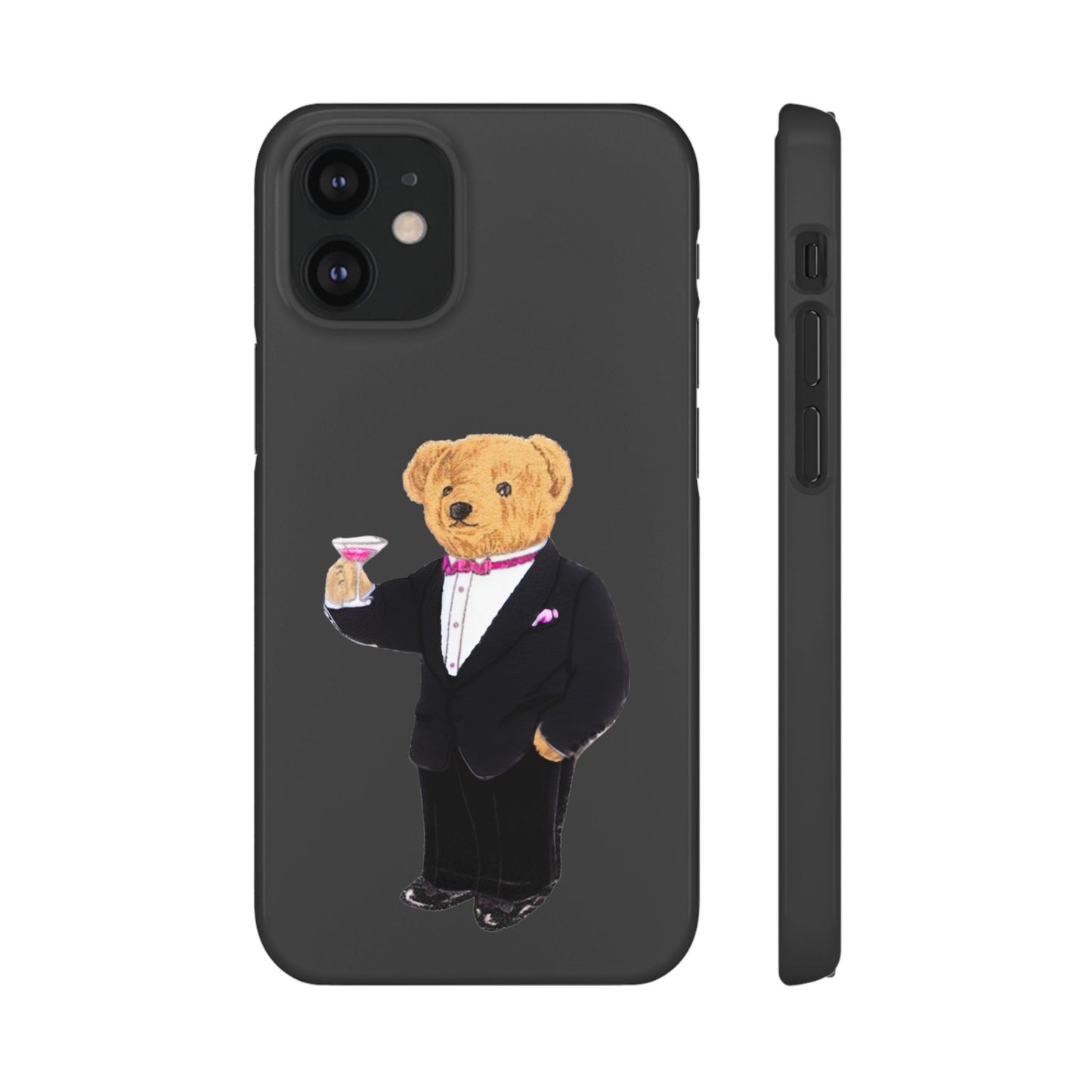 Light Black Bear Snap Case – Bold & Stylish