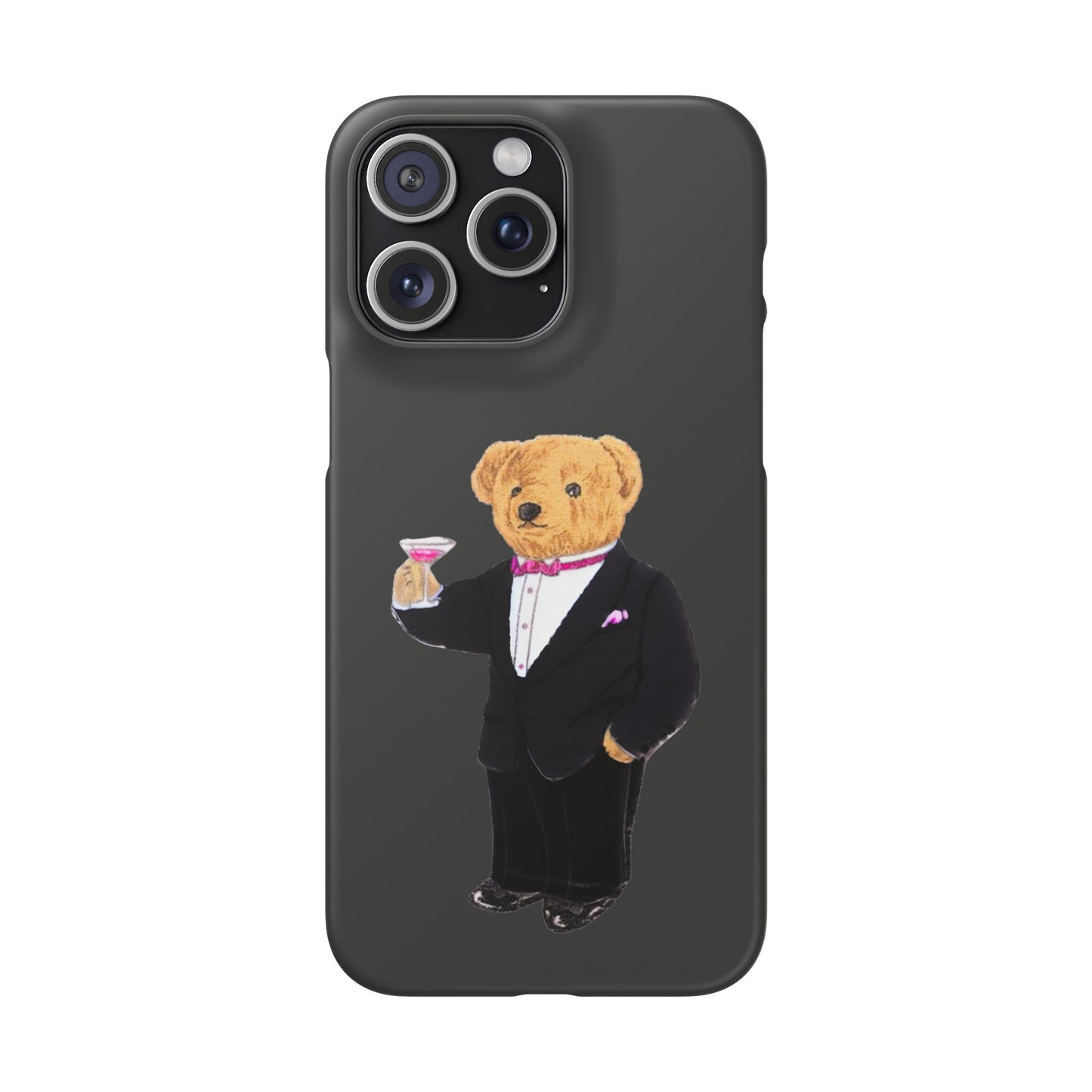 Light Black Bear Snap Case – Bold & Stylish