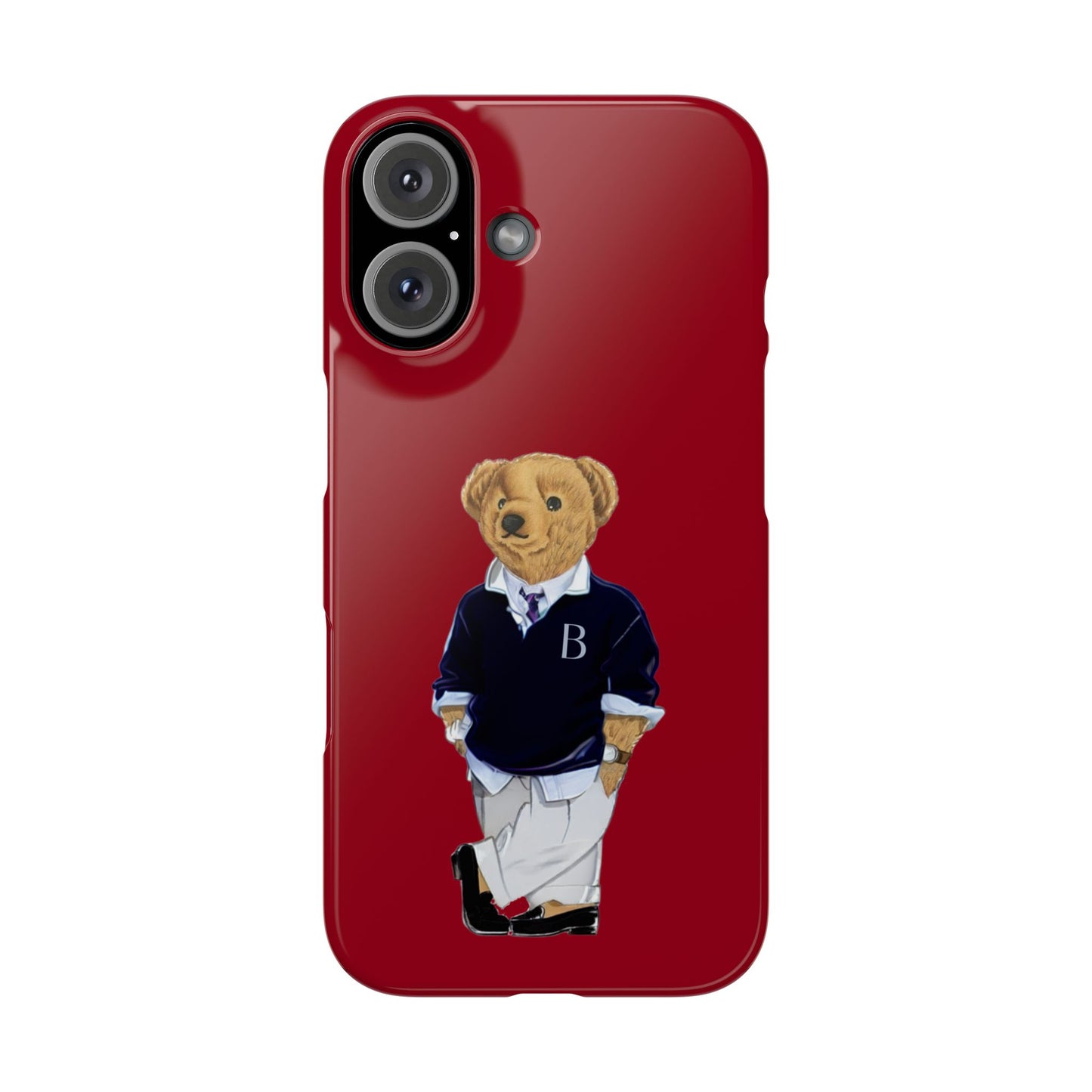 Red Bear Snap Case – Bold & Stylish