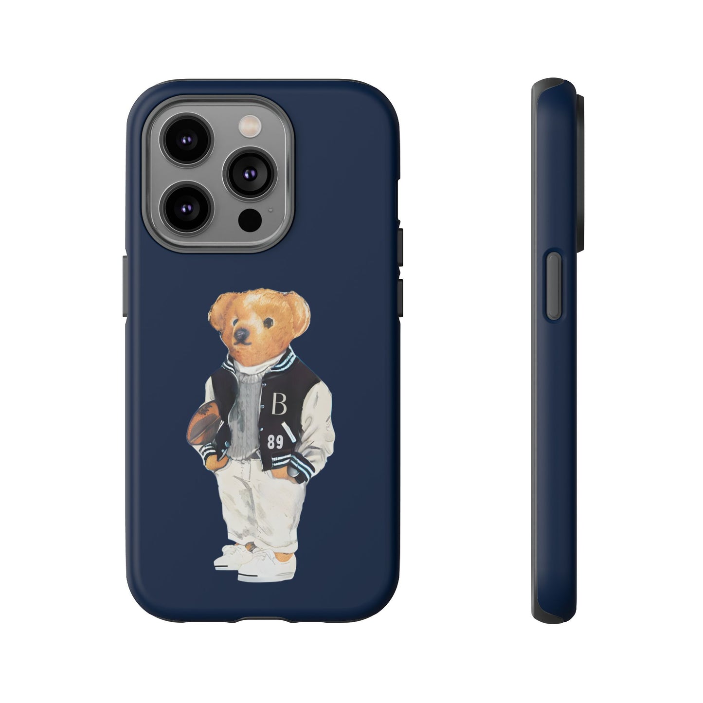 Dark Blue Tough Bear Phone Case