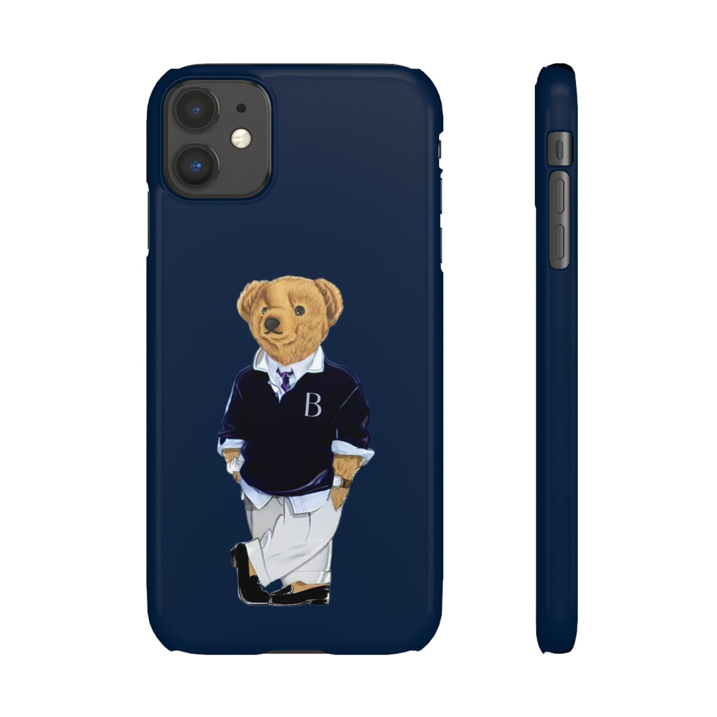 Dark Blue Bear Snap Case – Bold & Stylish