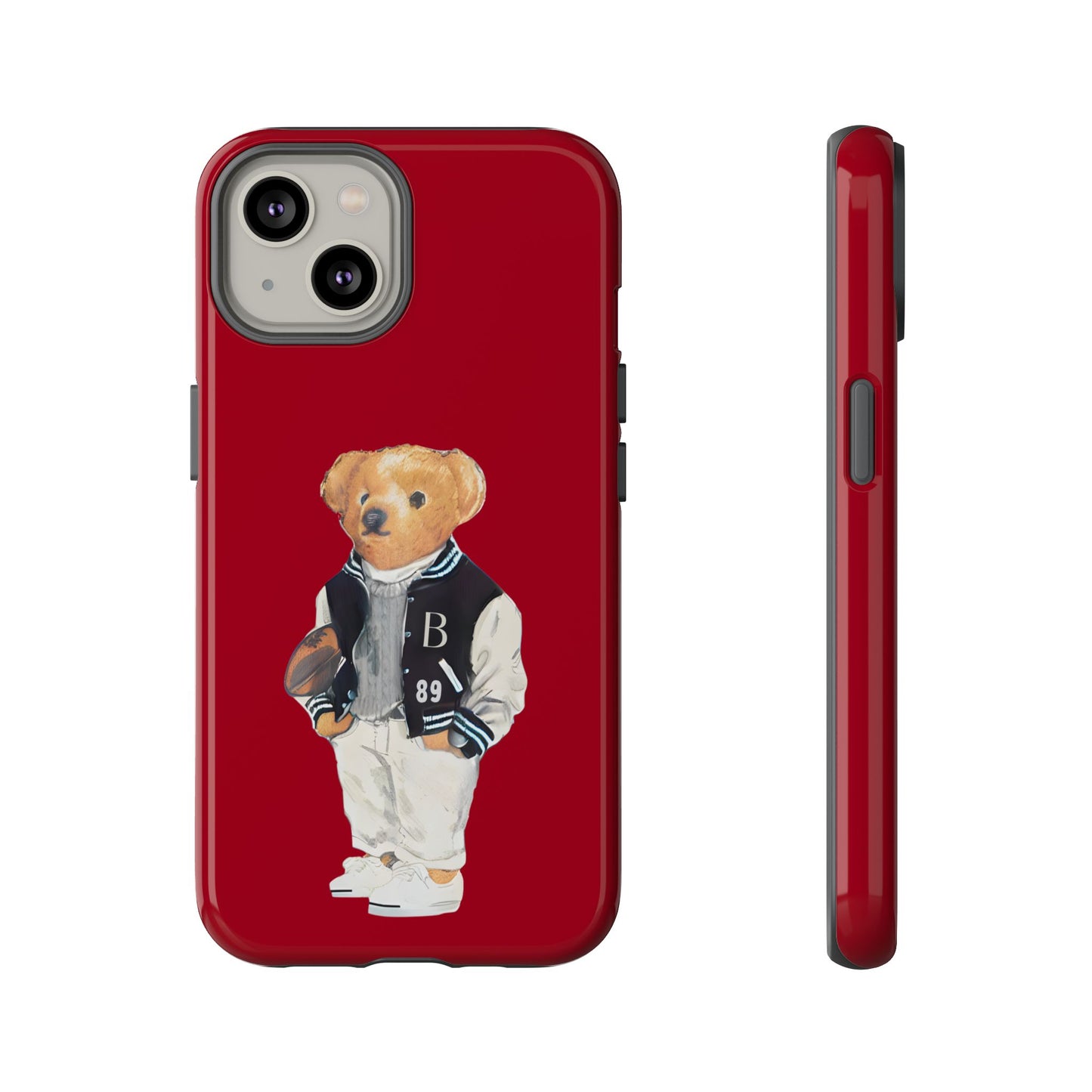 Red Tough Bear Phone Case