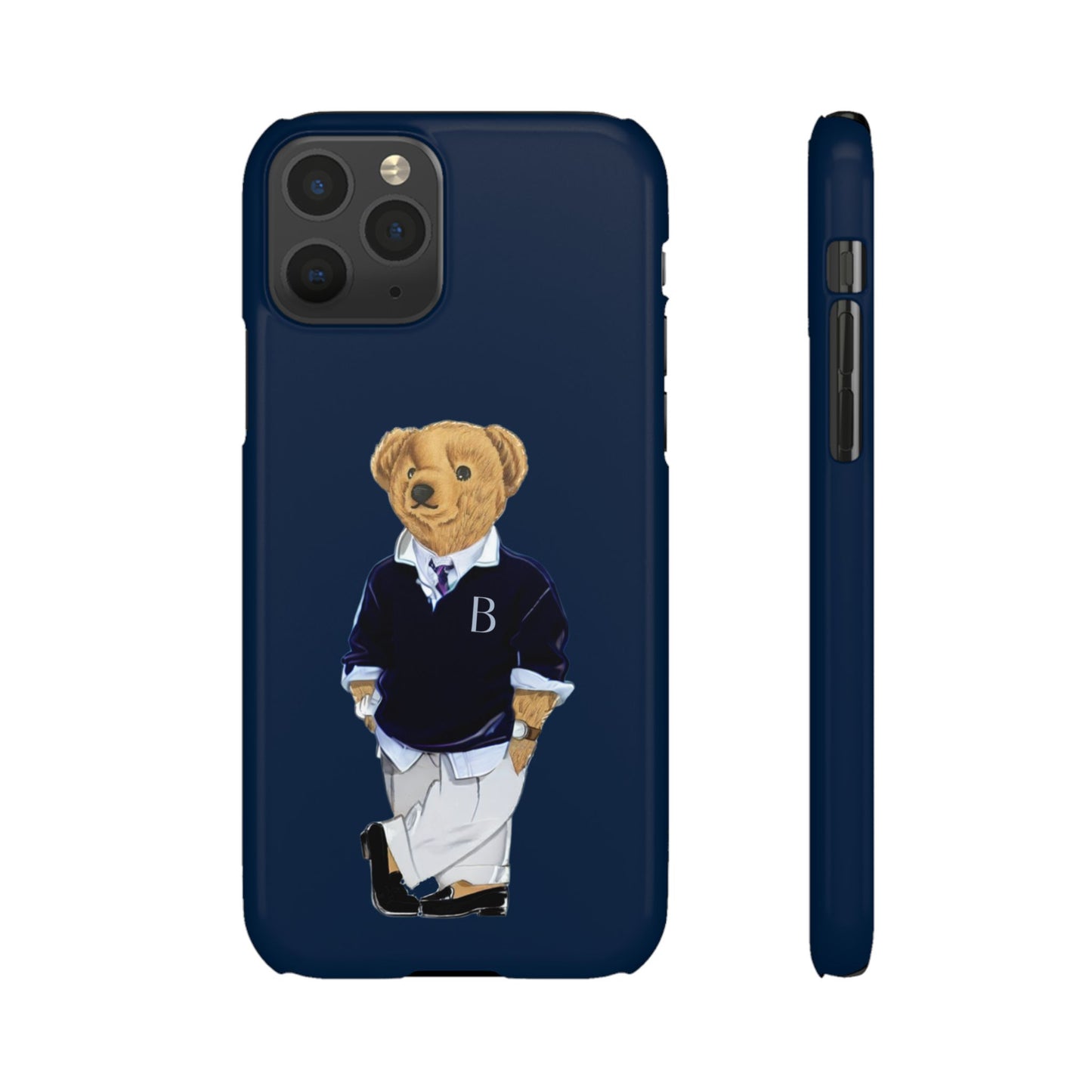 Dark Blue Bear Snap Case – Bold & Stylish