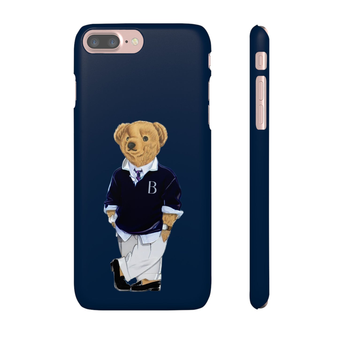 Dark Blue Bear Snap Case – Bold & Stylish