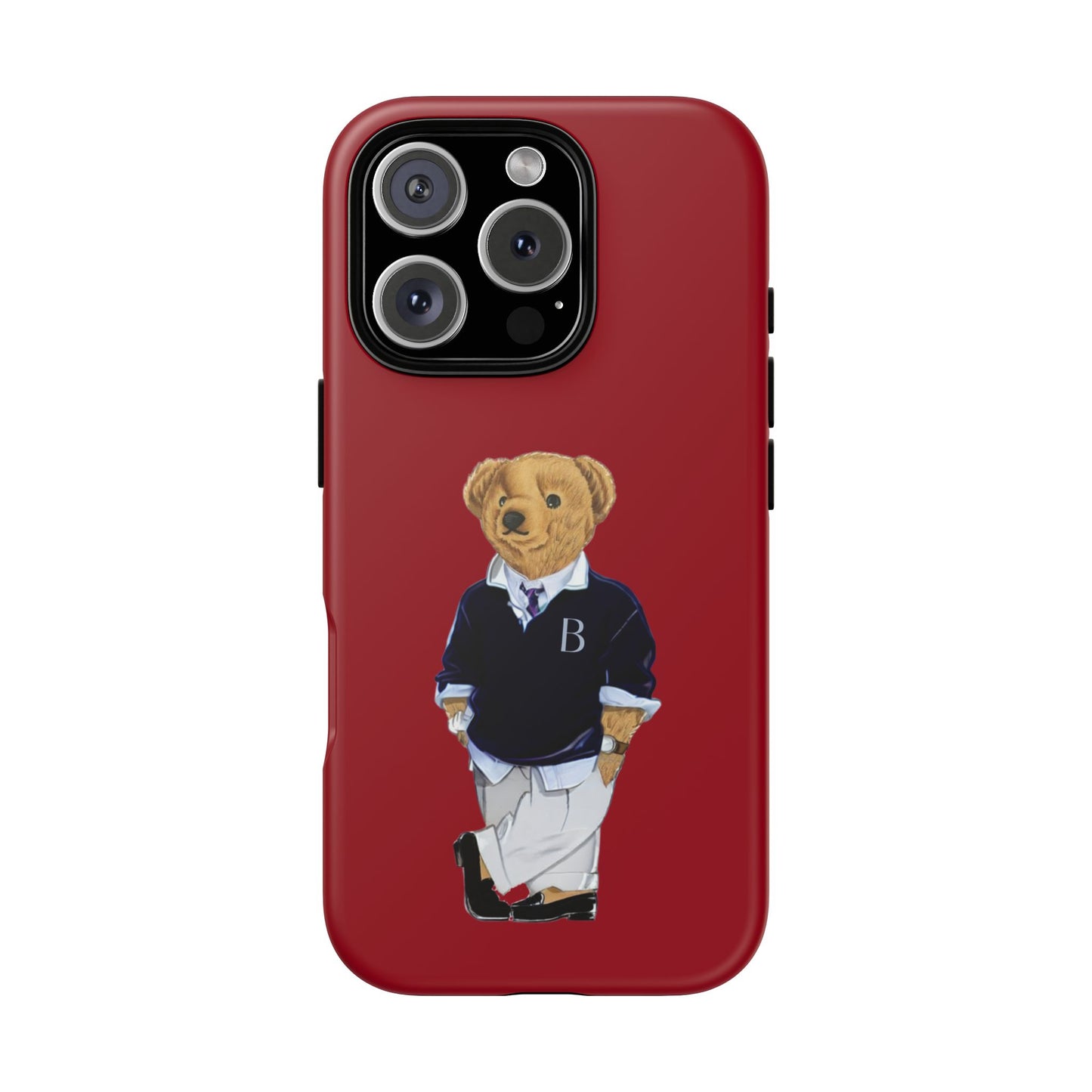 Red Bear Though Phone Case