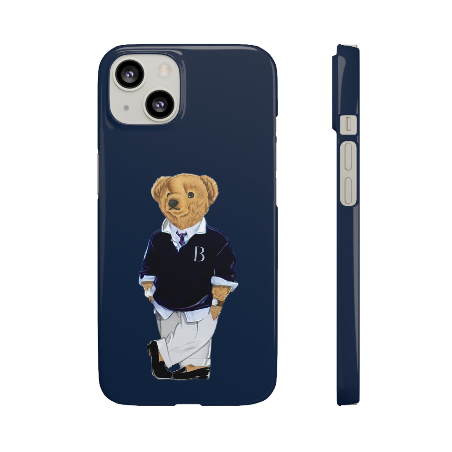 Dark Blue Bear Snap Case – Bold & Stylish