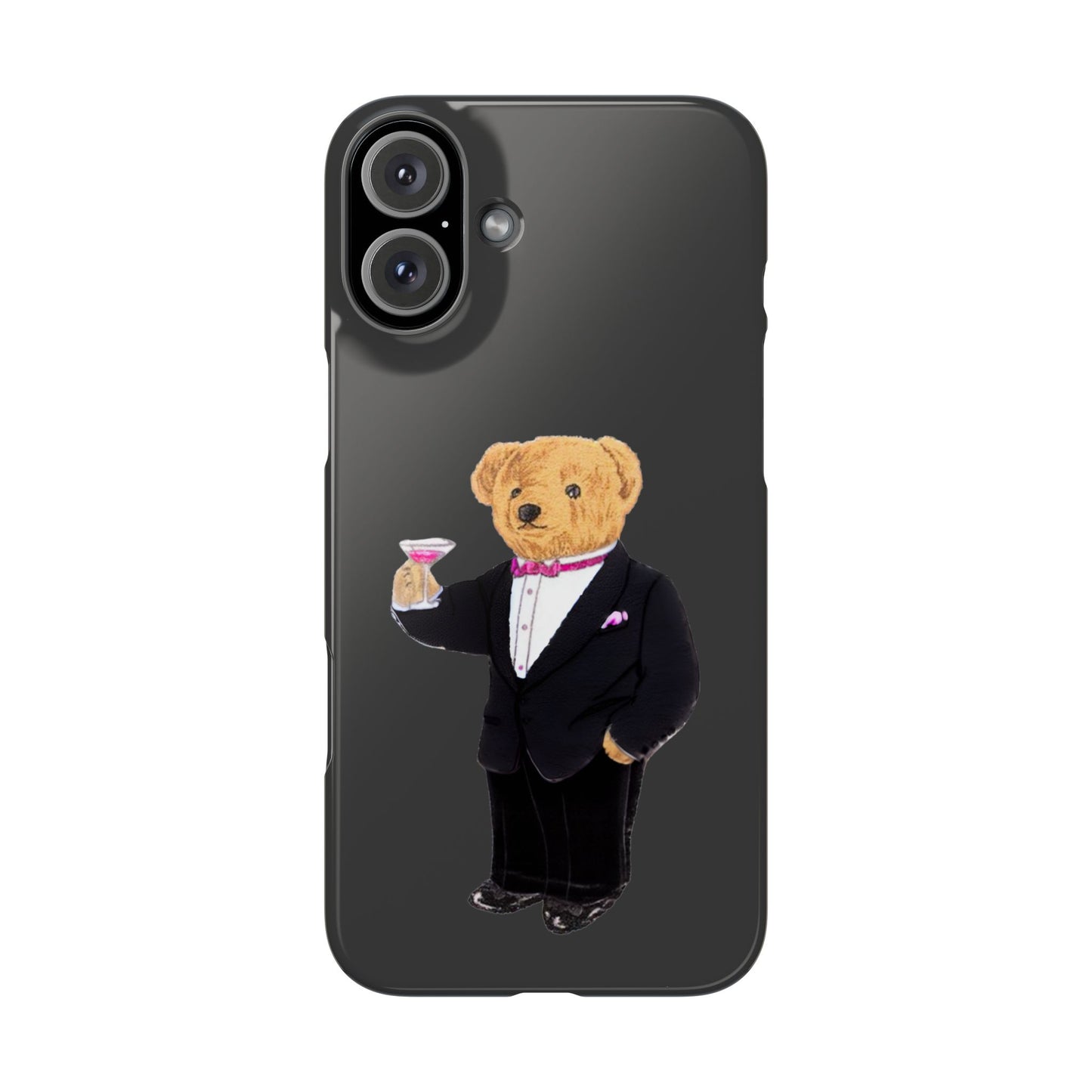 Light Black Bear Snap Case – Bold & Stylish