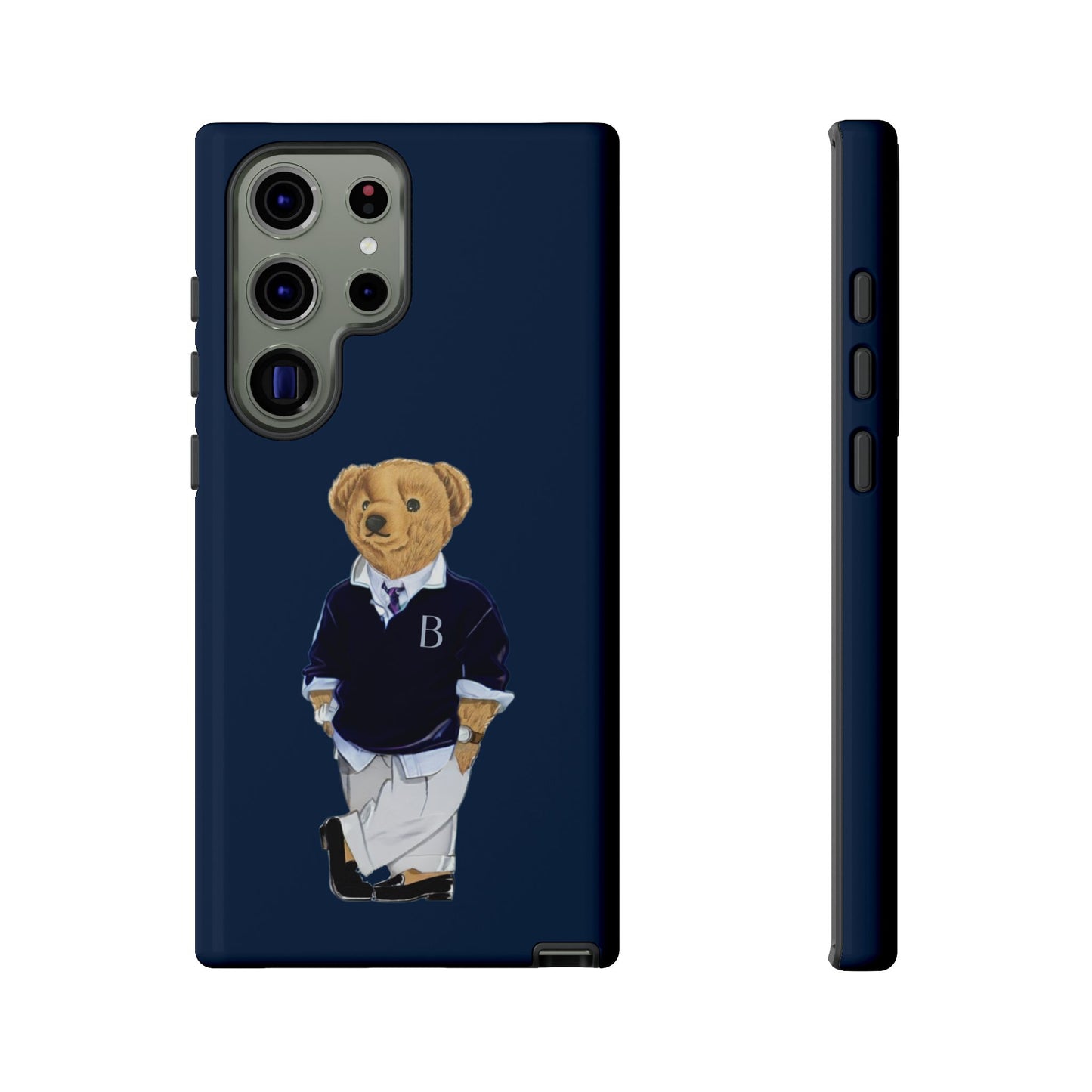 Dark Blue Bear Though Phone Case