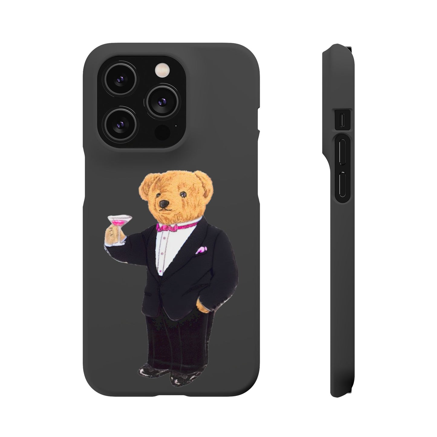 Light Black Bear Snap Case – Bold & Stylish