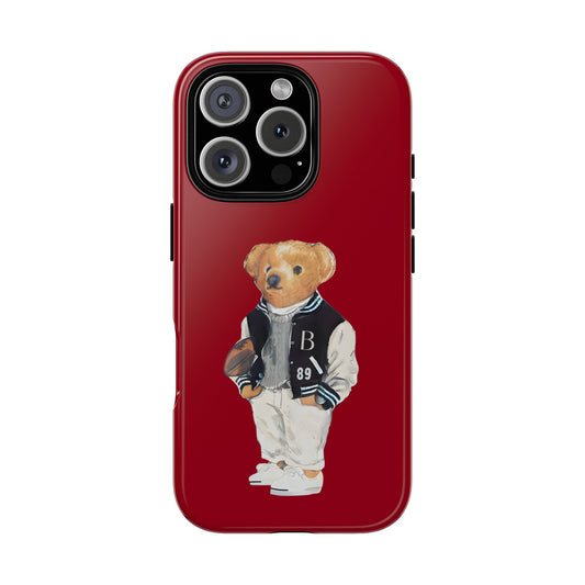 Red Tough Bear Phone Case