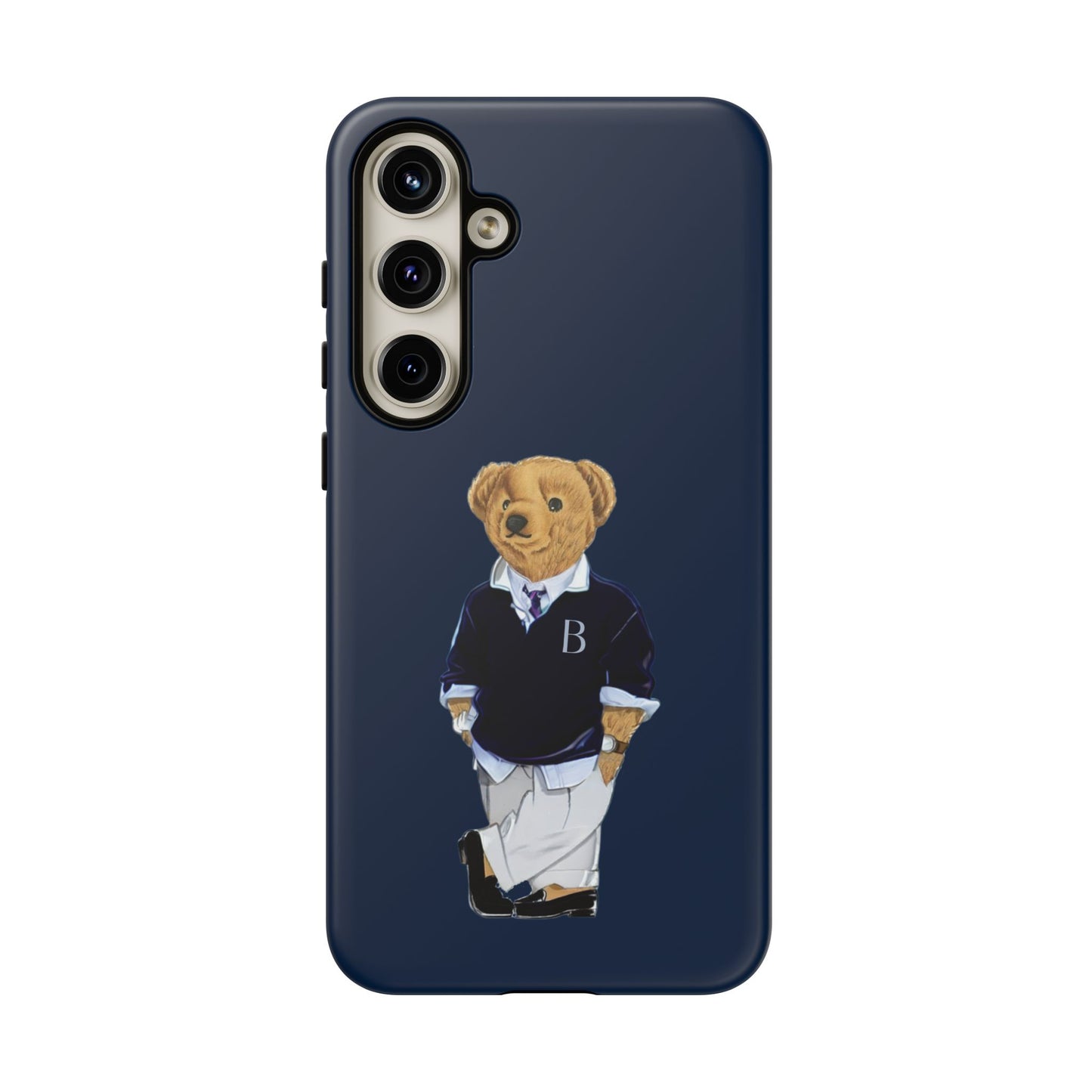 Dark Blue Bear Though Phone Case