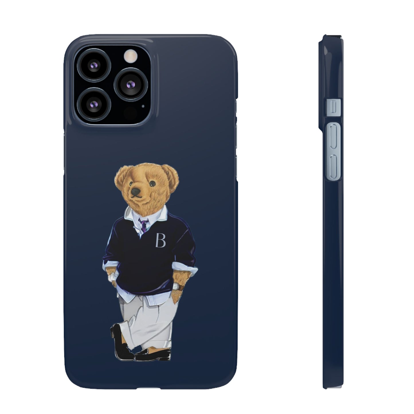 Dark Blue Bear Snap Case – Bold & Stylish