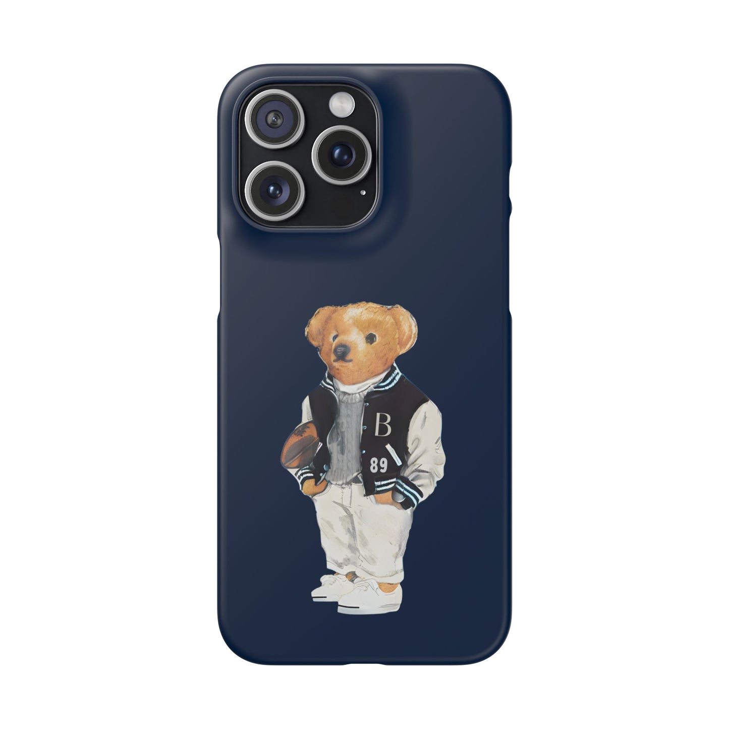 Dark Blue Bear Snap Case – Bold & Stylish