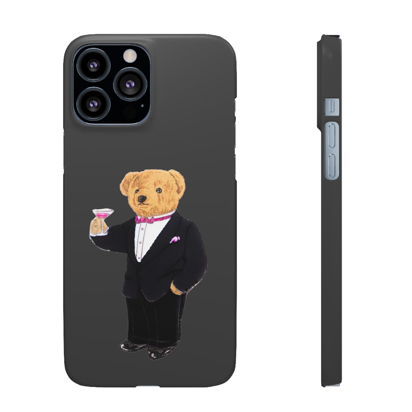 Light Black Bear Snap Case – Bold & Stylish