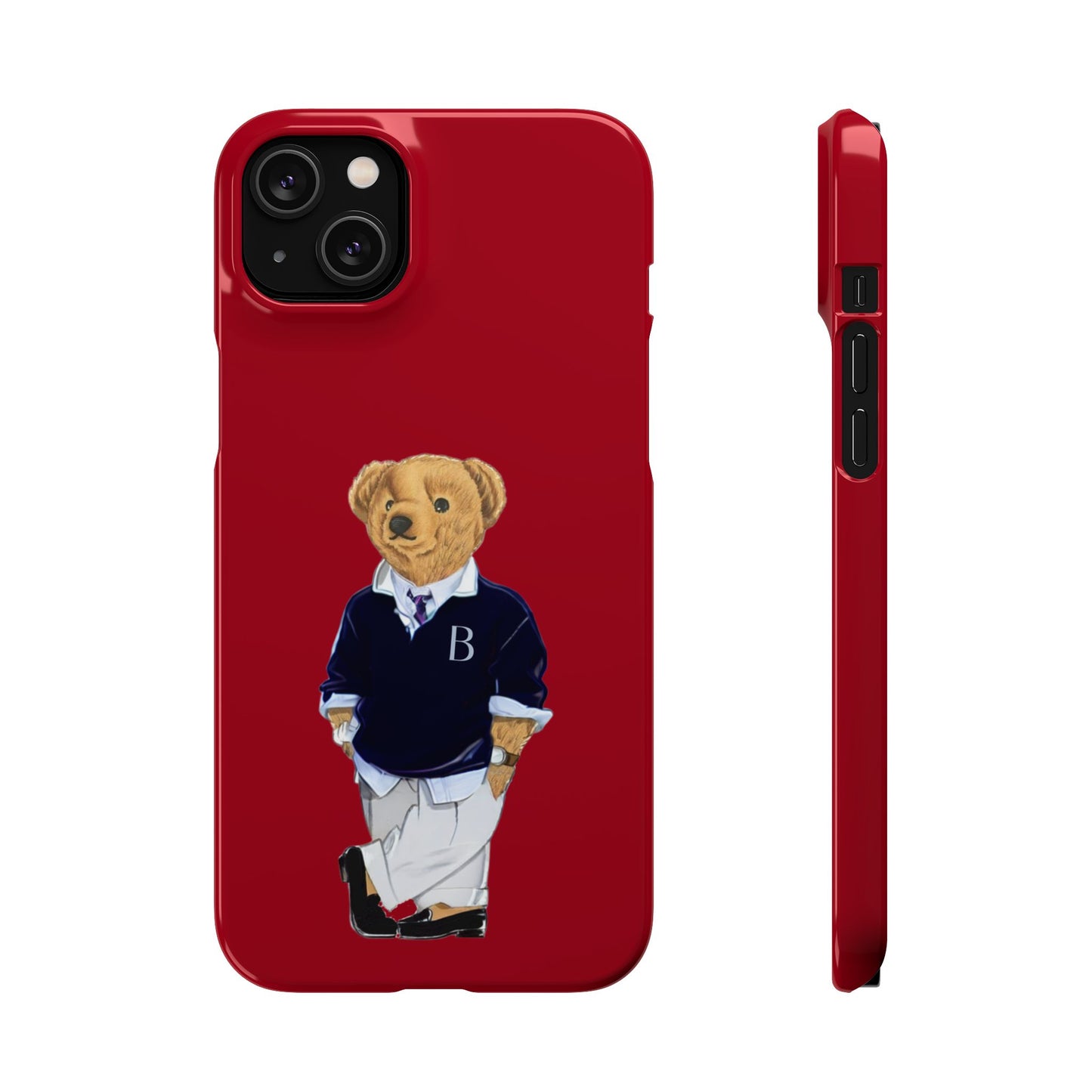 Red Bear Snap Case – Bold & Stylish