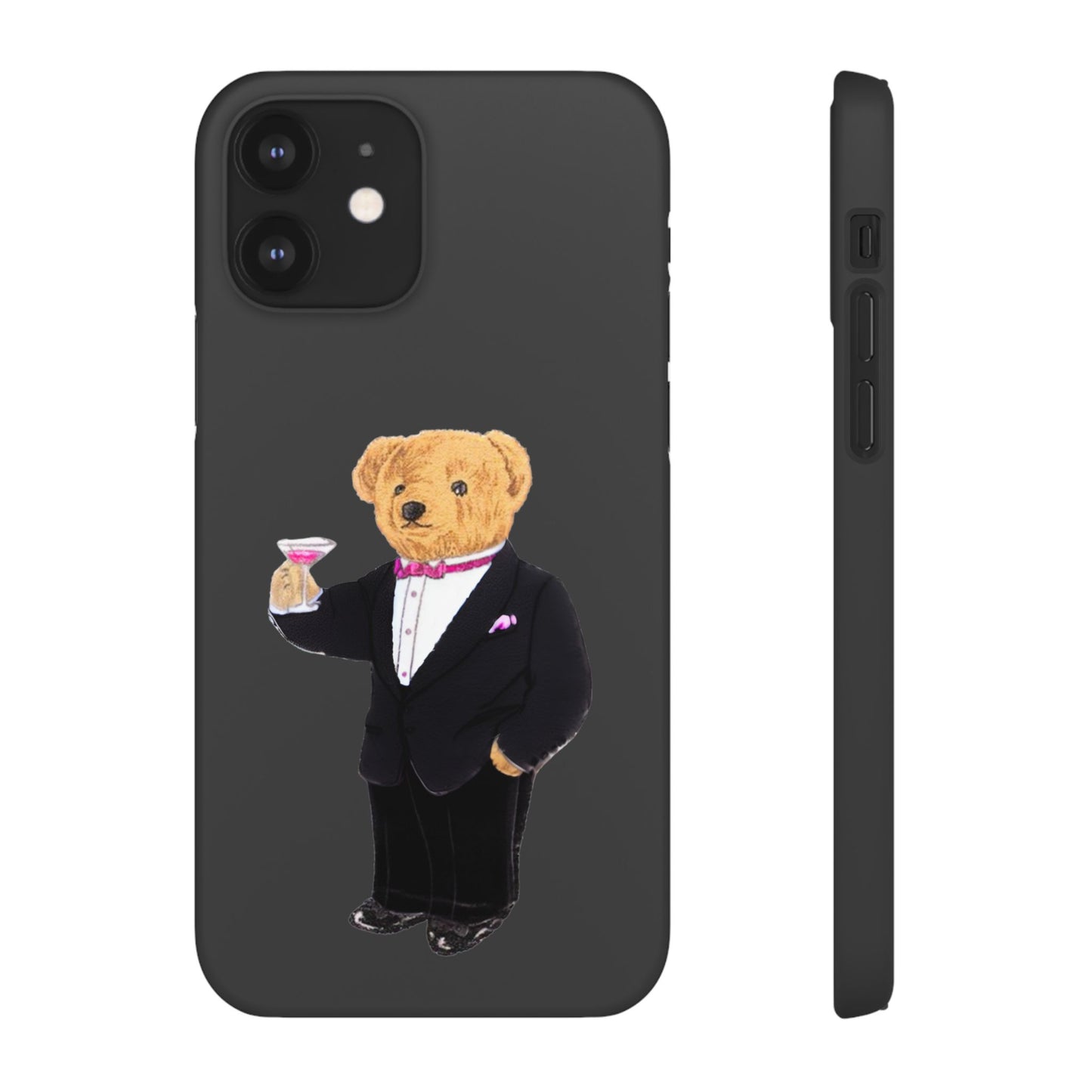 Light Black Bear Snap Case – Bold & Stylish