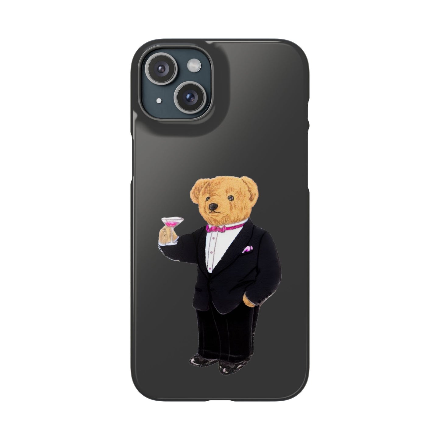 Light Black Bear Snap Case – Bold & Stylish