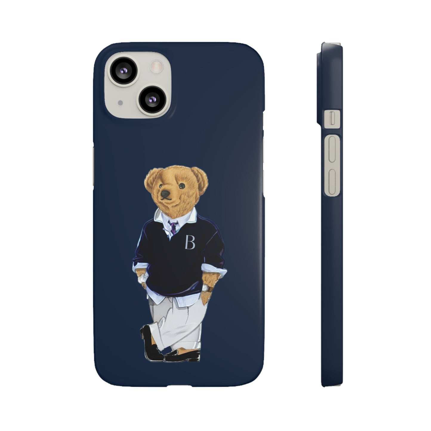 Dark Blue Bear Snap Case – Bold & Stylish