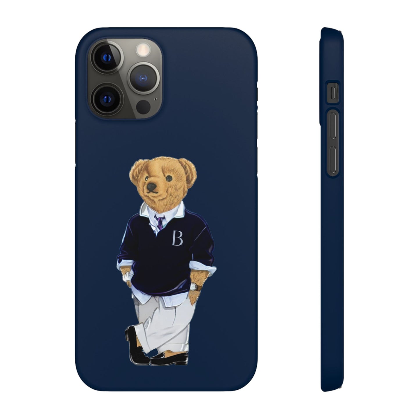 Dark Blue Bear Snap Case – Bold & Stylish