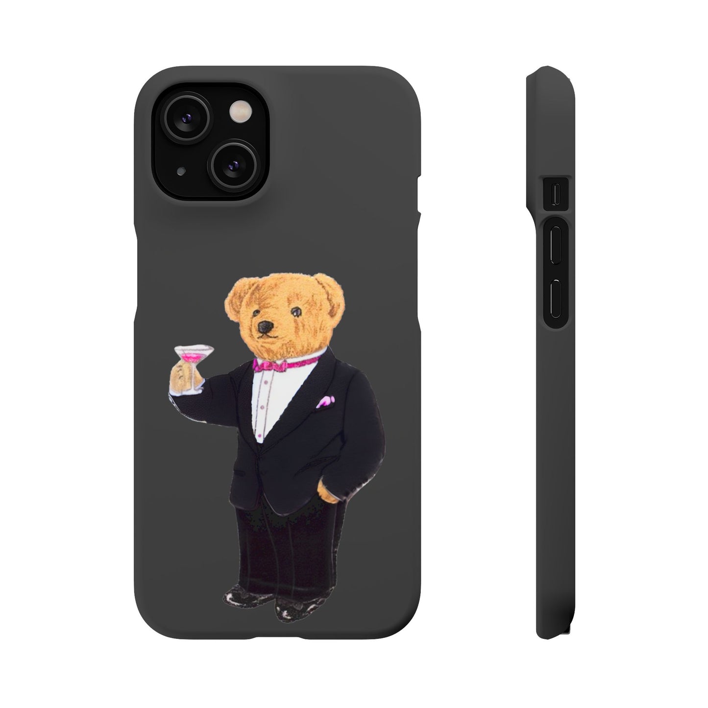 Light Black Bear Snap Case – Bold & Stylish