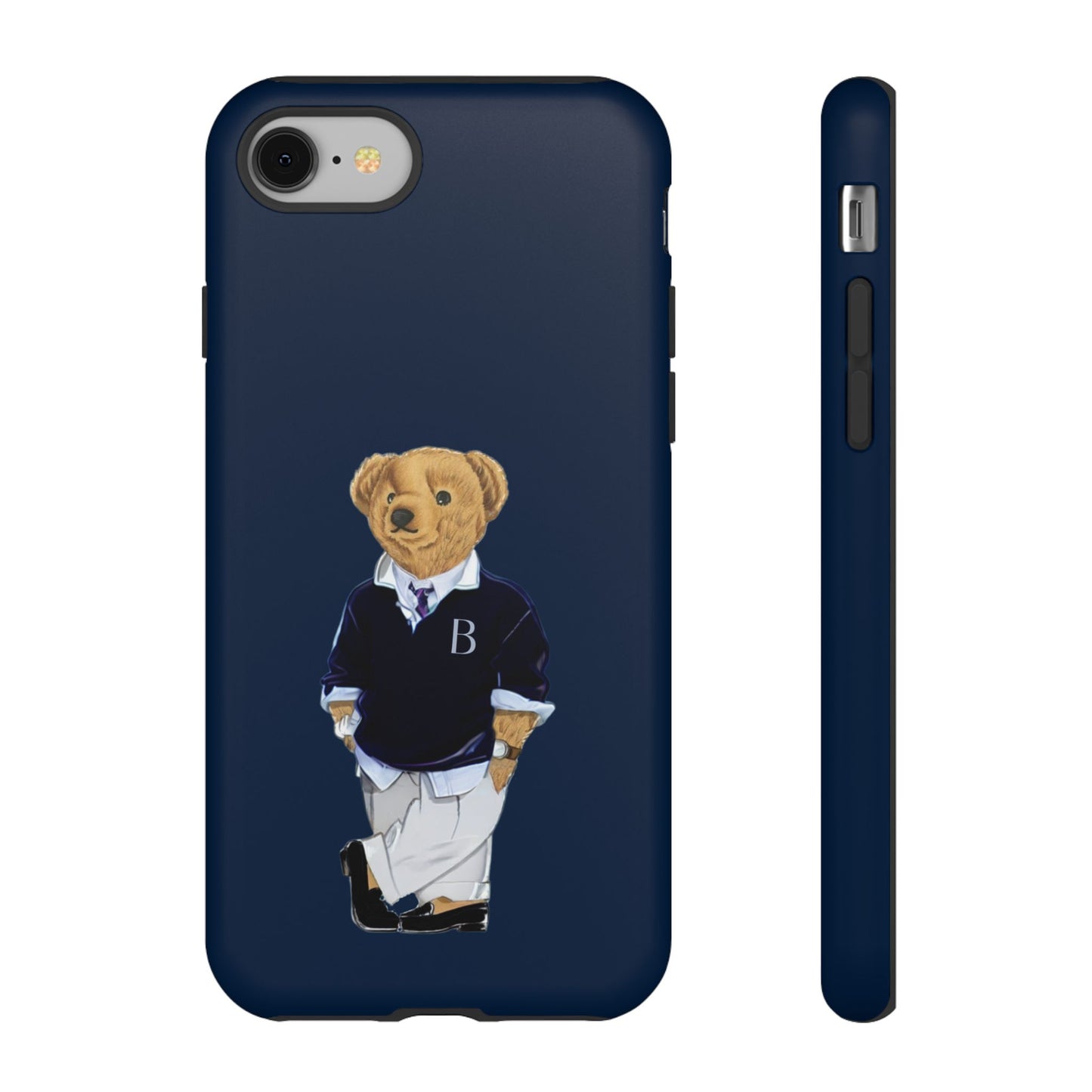 Dark Blue Bear Though Phone Case