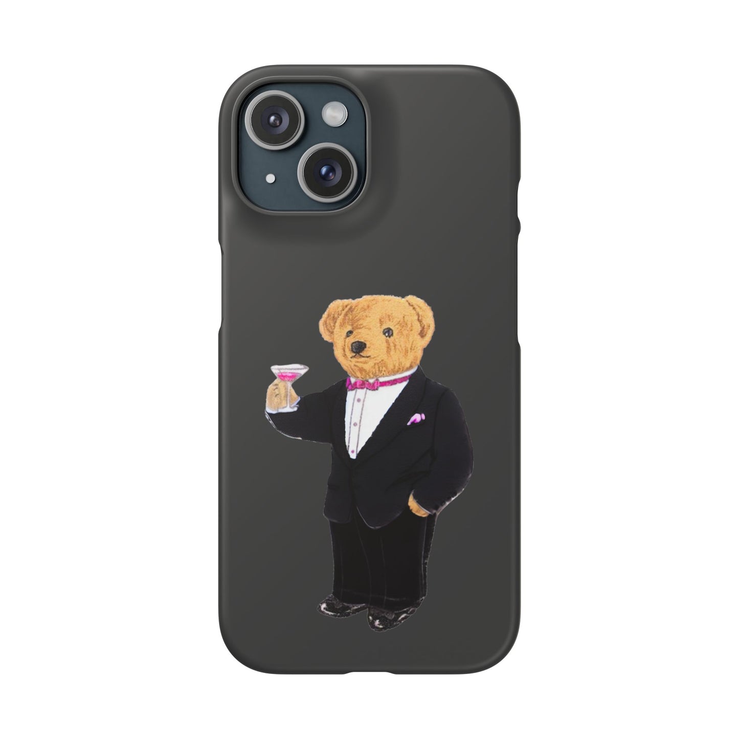 Light Black Bear Snap Case – Bold & Stylish