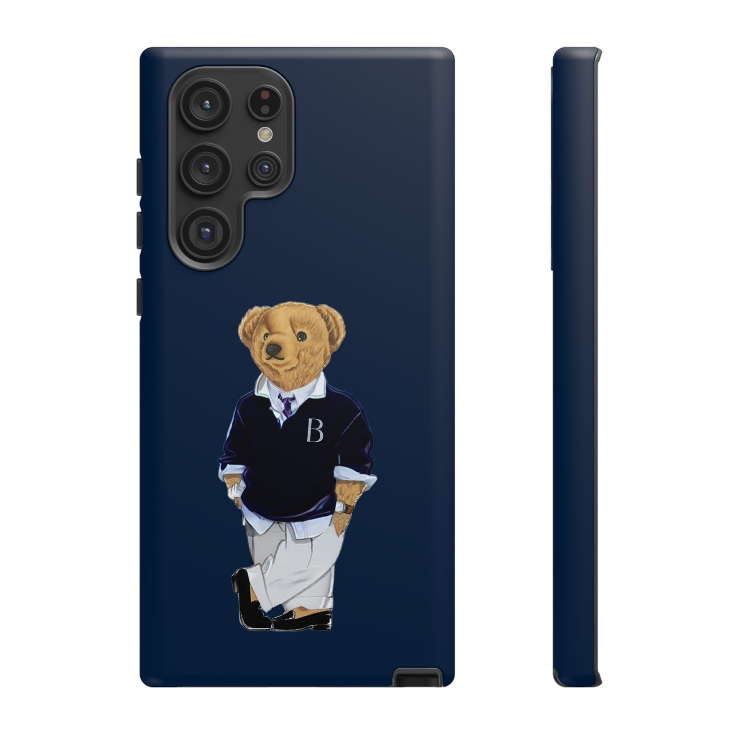 Dark Blue Bear Though Phone Case