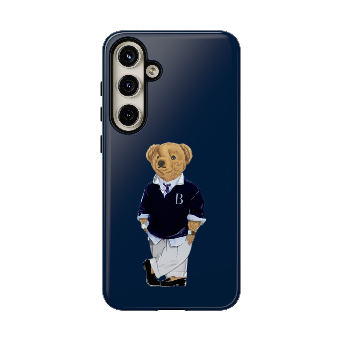 Dark Blue Bear Though Phone Case