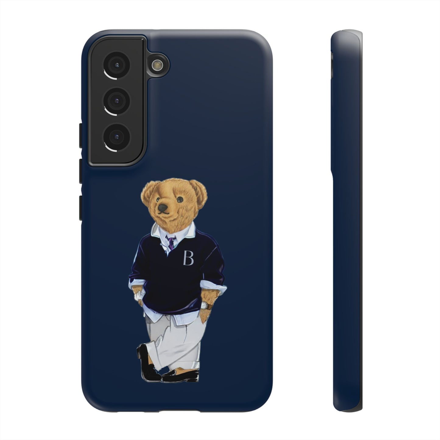 Dark Blue Bear Though Phone Case