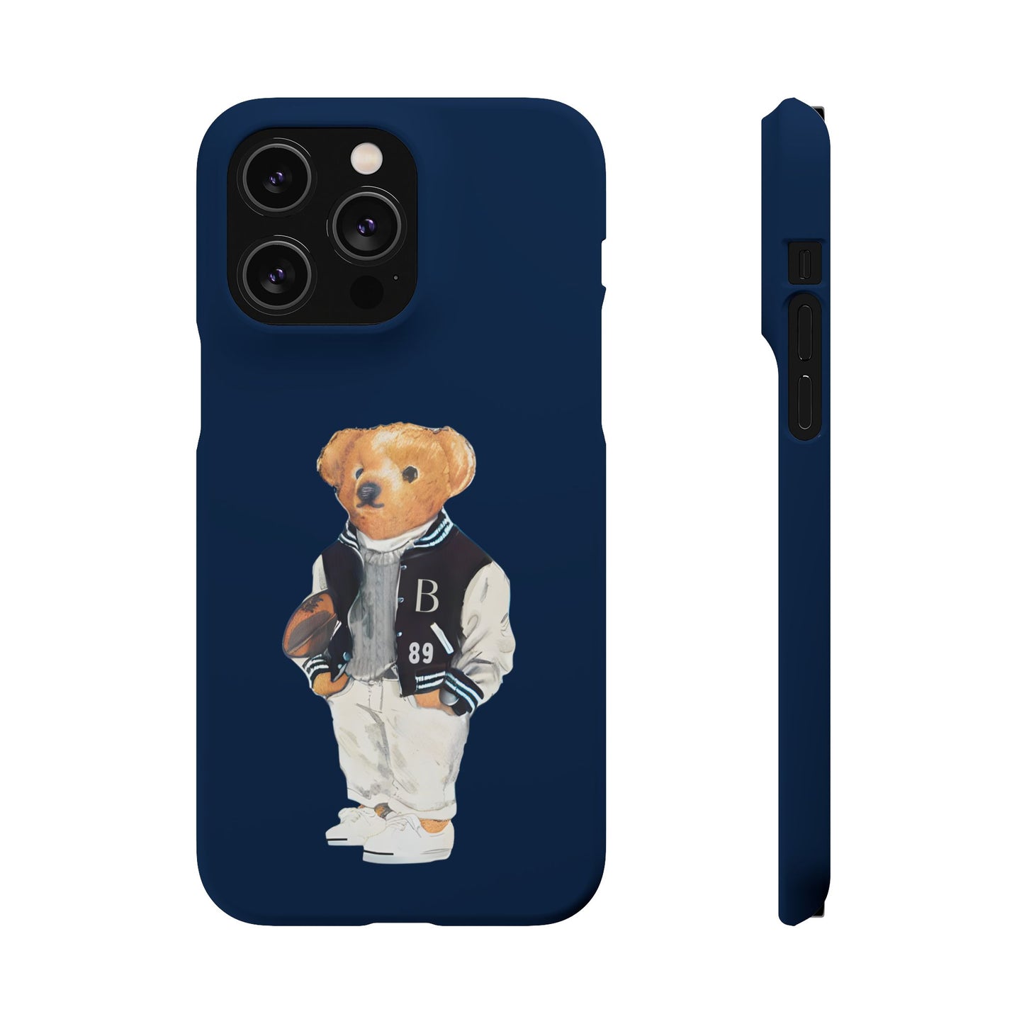 Dark Blue Bear Snap Case – Bold & Stylish