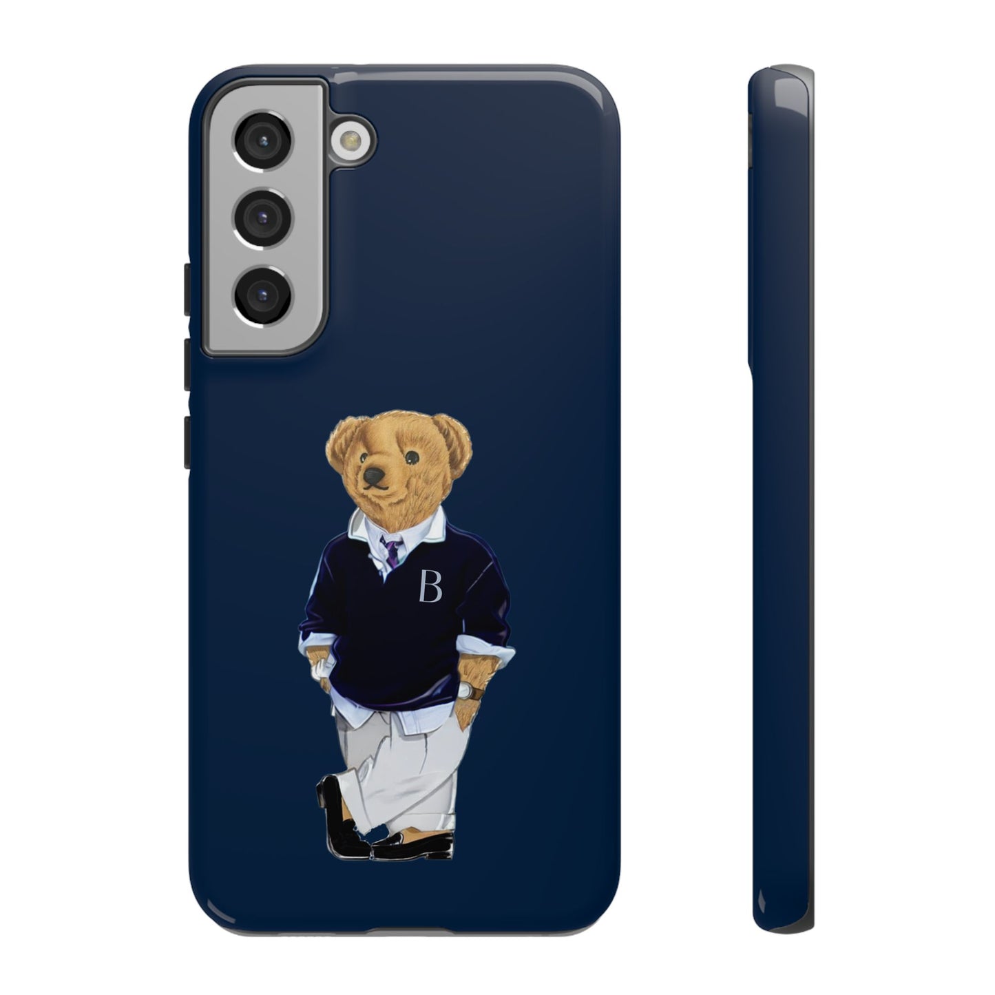 Dark Blue Bear Though Phone Case