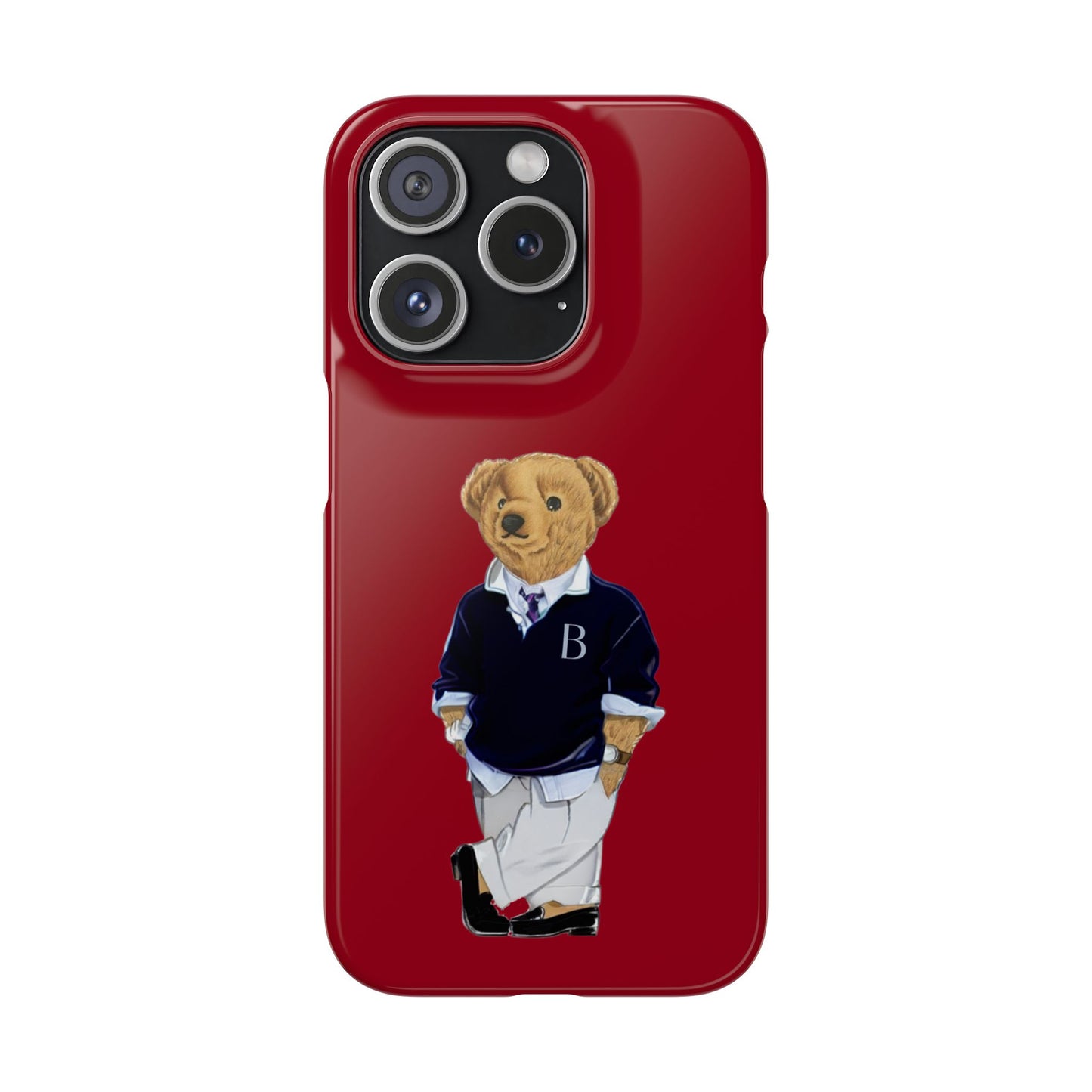 Red Bear Snap Case – Bold & Stylish