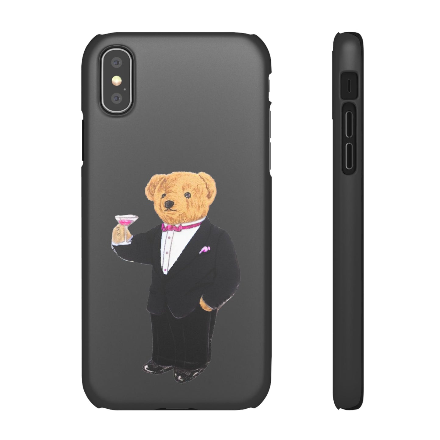 Light Black Bear Snap Case – Bold & Stylish